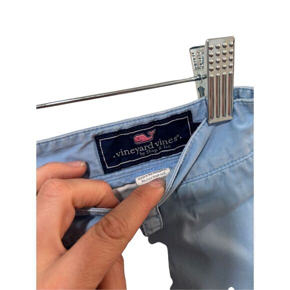 Vineyard Vines By Shep & Ian Light Blue Flat Front Chino Club Short Size 30 - Picture 5 of 14